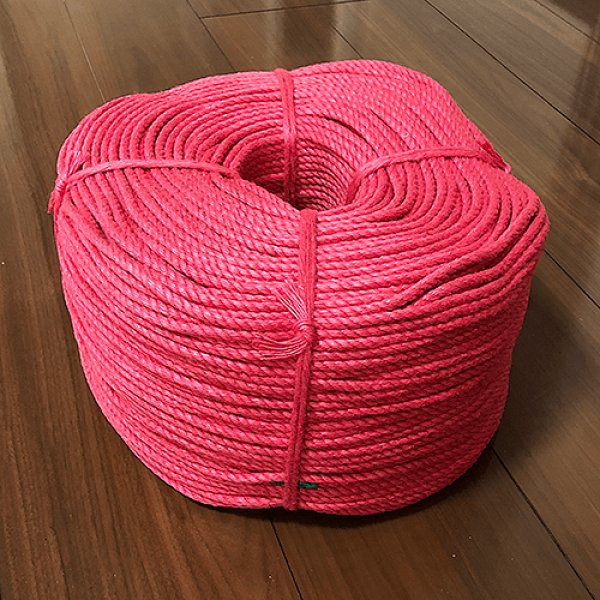 Photo1: Original jute rope (Pink color,6.5mm×300m in roll,Untreated) (1)