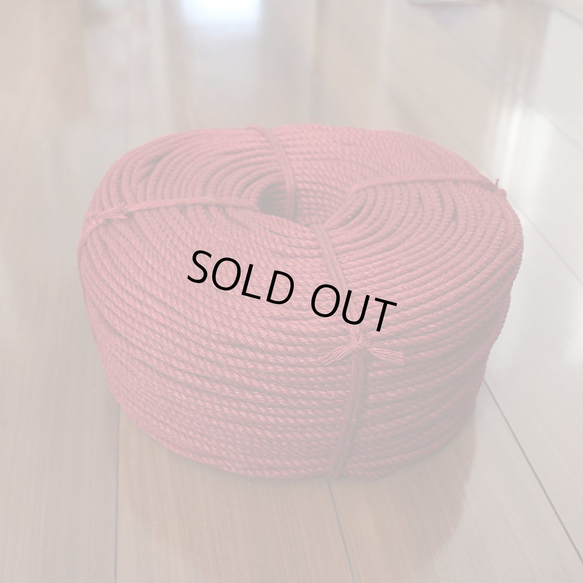 Photo1: Original jute rope (Red color,6.0mm×300m in roll,Untreated) (1)