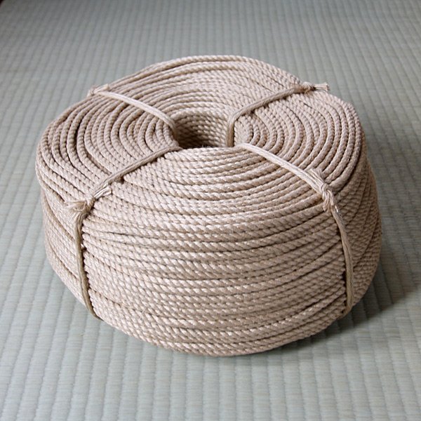 Photo1: Original jute rope (Natural color,6.8mm×300m in roll,Untreated) (1)