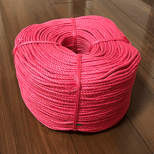 Original jute rope (Pink color,6.0mm×300m in roll,Untreated)