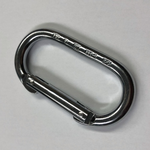 Oval Carabiner Chrome silver